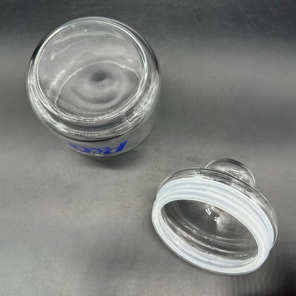 Vintage Proctor and Gamble Glass Storage Jar P and G Blue Canister Advertising - Picture 7 of 10